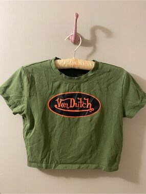 Von Dutch Green Crop Top